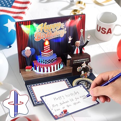 Trump 3D Musical Birthday Card with Lights