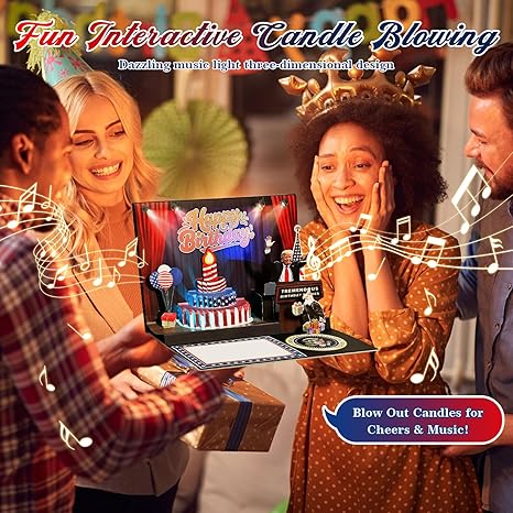 Trump 3D Musical Birthday Card with Lights